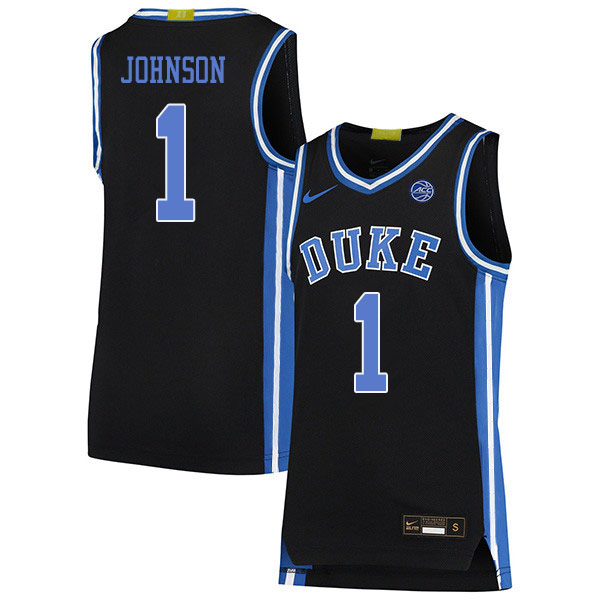 Men #1 Jalen Johnson Duke Blue Devils College Basketball Jerseys Sale-Black